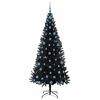 vidaXL Weihnachtsbaum mit 300 LEDs mit St&auml;nder Schwarz 210 cm PVC