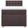 vidaXL Boxspringbett mit Matratze Dunkelbraun 90x190 cm Stoff