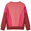 Kinder-Sweatshirt Farbblock Rosa und Henna 116