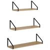 vidaXL Wandregale 3 stk. Artisan-Eiche 60 x 16 x 15,5 cm
