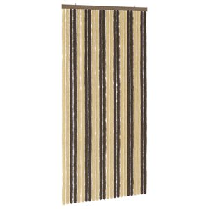 vidaXL Insektenschutzvorhang Chenille Dunkelbraun und Beige