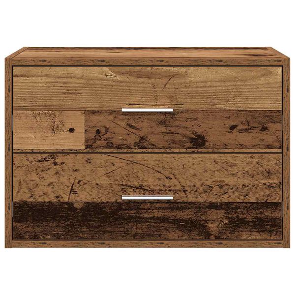 vidaXL Schrank mit 2 Schubladen Altholz-Optik 60x31x40cm Holzwerkstoff