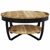 vidaXL Couchtisch Raues Massives Mangoholz 65x32 cm