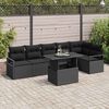 vidaXL Gartensofa-set mit Speicher 7 pcs Schwarz Poly-Rattan