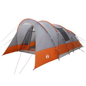 vidaXL Tunnelzelt Grau und Orange 560 x 395 x 212 cm