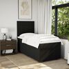 vidaXL Boxspringbett mit Matratze Schwarz 100x200 cm Stoff