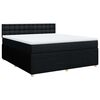 vidaXL Boxspringbett mit Matratze Schwarz 180x200 cm Stoff