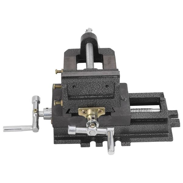 vidaXL Maschinenschraubstock Kreuztisch Handbetrieb 78 mm