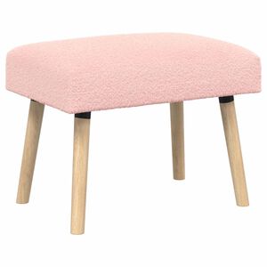 vidaXL Bank Uni Rosa 60 x 40 x 45 cm Boucl&eacute;