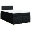 vidaXL Boxspringbett mit Matratze Schwarz 120x190 cm Stoff