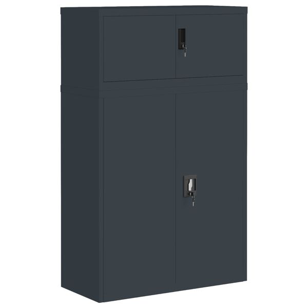 vidaXL Aktenschrank Anthrazit 90x40x145 cm Stahl
