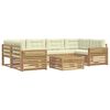 vidaXL Outdoor-Sofagarnitur 7 pcs Wei&szlig; und Creme