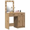 vidaXL Schminktisch mit T&uuml;r 2 pcs Braun 50 x 41 x 135 cm Holzwerkstoff