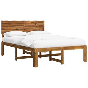 vidaXL Doppelbettgestell mit Kopfteil ROSTOCK Natur 152 x 203 cm