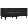 vidaXL Chesterfield-Sofa mit Kissen Schwarz 174 x 74.5 x 70.5 cm Samt
