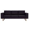 vidaXL 3-Sitzer-Sofa Stoff Schwarz