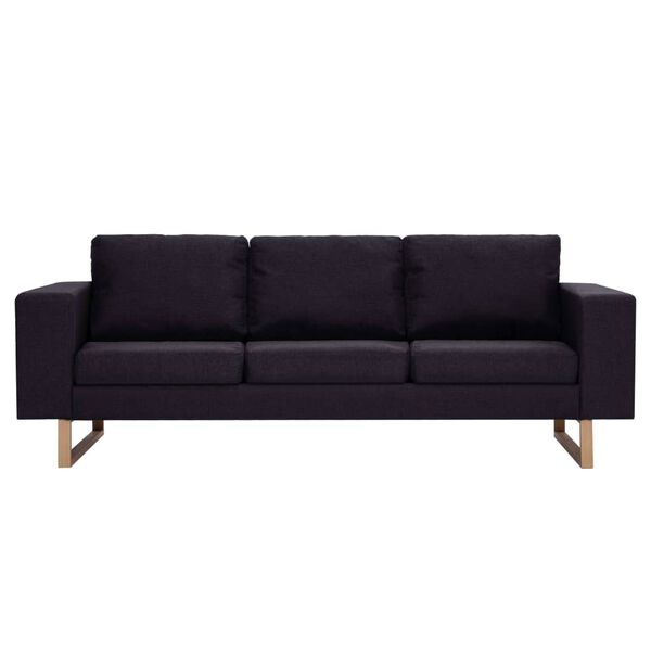 vidaXL 3-Sitzer-Sofa Stoff Schwarz