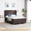 vidaXL Boxspringbett mit Matratze Dunkelgrau 90x190 cm Dunkelbraun