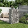 vidaXL Gabionen Hochbeet Silber 90 x 50 x 150 cm Verzinkter Stahl