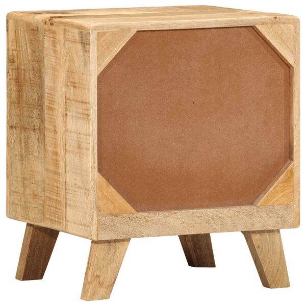 vidaXL Nachttisch 2 Stk. 40x32x46 cm Raues Massivholz Mango