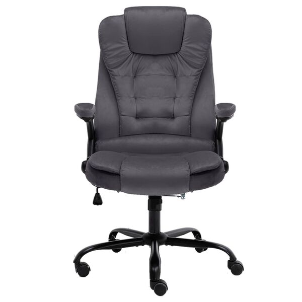 vidaXL B&uuml;rostuhl Dunkelgrau Samt