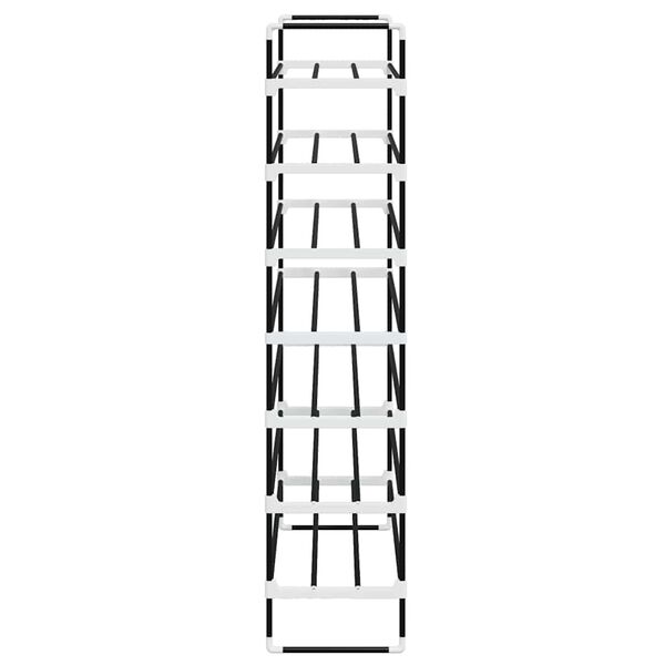 vidaXL Schuhregal mit 7 Etagen Metall und Kunststoff Schwarz