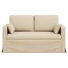vidaXL Sofa Creme Gesamtabmessungen: 139 x 78 x 80 cm (B x T x H) Samt
