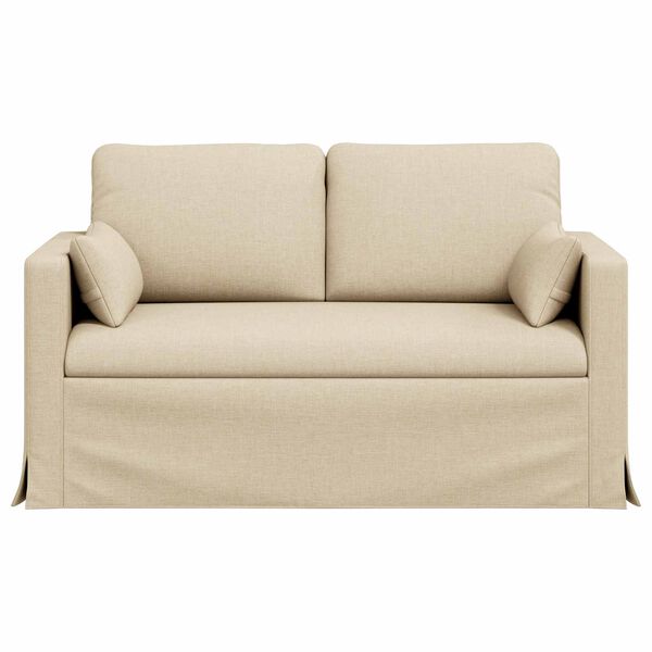vidaXL Sofa Creme Gesamtabmessungen: 139 x 78 x 80 cm (B x T x H) Samt
