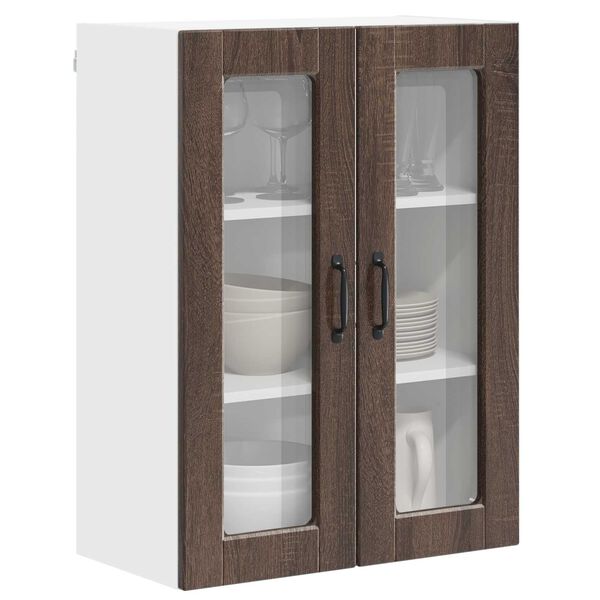 vidaXL K&uuml;chenschrank Braun Eichen-Optik 60 x 31 x 80 cm Holzwerkstoff