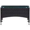 vidaXL 4-tlg. Garten-Lounge-Set mit Auflagen Poly Rattan Schwarz