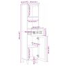 vidaXL Badezimmerschrank Natur 38 x 33 x 160 cm Massivholz Mango