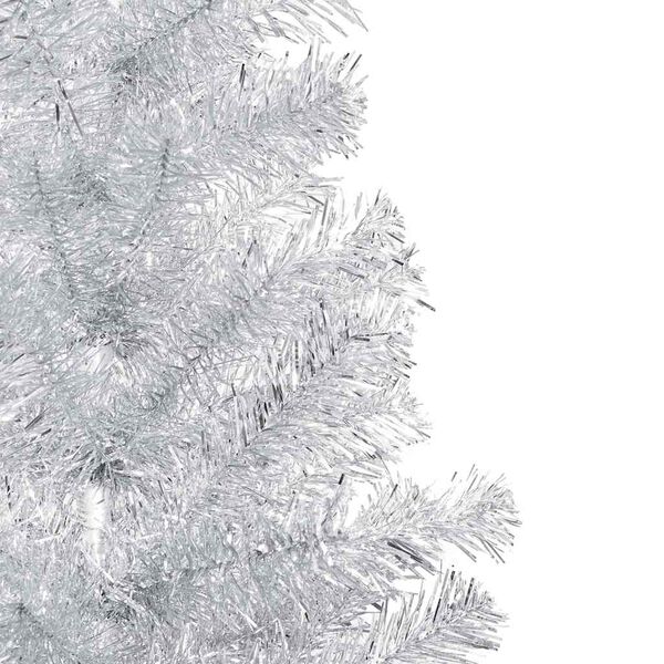 vidaXL Künstlicher Weihnachtsbaum Beleuchtung & Kugeln Silber 210 cm
