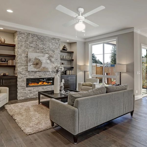 Bestron Deckenventilator Wei&szlig; 102 cm 50 W DHB42W