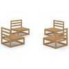 vidaXL 4-tlg. Garten-Lounge-Set Honigbraun Massivholz Kiefer