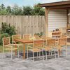 vidaXL Garten Essgruppe 9 pcs Beige Massivholz Akazie