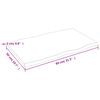 vidaXL Tischplatte 80x50x2 cm Massivholz Eiche Behandelt Baumkante