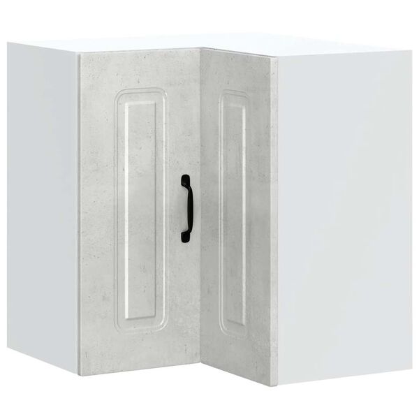 vidaXL K&uuml;chen-Eckh&auml;ngeschrank Kalmar Betongrau Holzwerkstoff