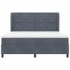 vidaXL Boxspringbett mit Matratze Dunkelgrau 200 x 180 cm Polyester