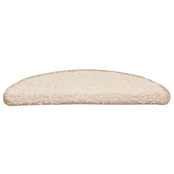 vidaXL Stufenmatten 20 Stk. 56x17x3 cm Creme Halbrund