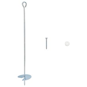 vidaXL Erdanker 10 pcs Silber &Oslash;10 x 60 cm Galvanisiertes Metall