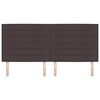 vidaXL LED Kopfteil mit LED-Lichtleisten Dunkelbraun 200 cm Polyester