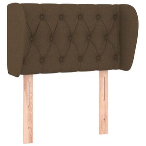 vidaXL Kopfteil mit Ohren Dunkelbraun 83x23x78/88 cm Stoff