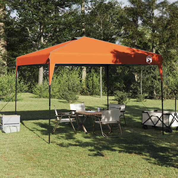 vidaXL Pop-up Pavillon Zelt Orange 300 x 300 cm Stoff