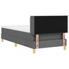 vidaXL Boxspringbett mit Matratze Dunkelgrau 200 x 90 cm Stoff
