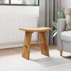 vidaXL Badezimmer Hocker Braun 50 x 29,5 x 50,5 cm Massivholz Teak
