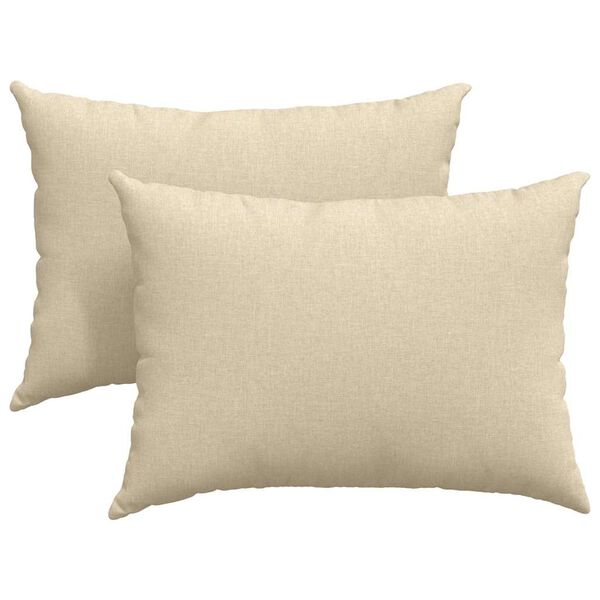 vidaXL Sofakissen 2 pcs Creme 70 x 50 cm Stoff