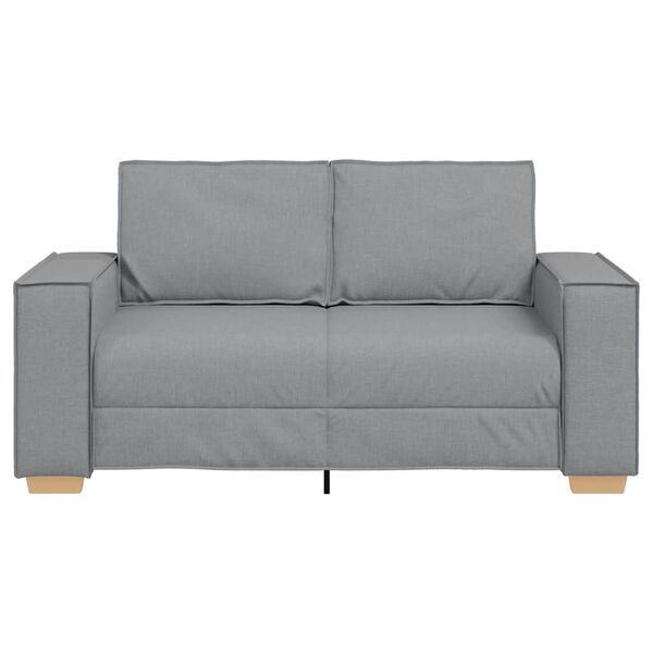 vidaXL 2-Sitzer Sofa Hellgrau 120 cm Stoff