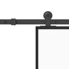 vidaXL Schiebet&uuml;r mit Beschlag 76x205 cm Hartglas & Aluminium