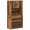 vidaXL Highboard mit Schubladen Altholz 80 x 33 x 150 cm Holzwerkstoff