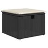 vidaXL 5-tlg. Garten-Sofagarnitur mit Kissen Schwarz Poly Rattan